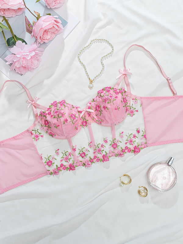 Taelira Mesh Bralette – pink