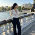 Refined Lace Top - cream