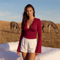 Sublime Lace Top - dark red