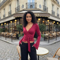Elegant Fit Top - dark red
