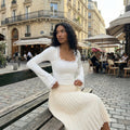 Soft Lace Trim Top - white