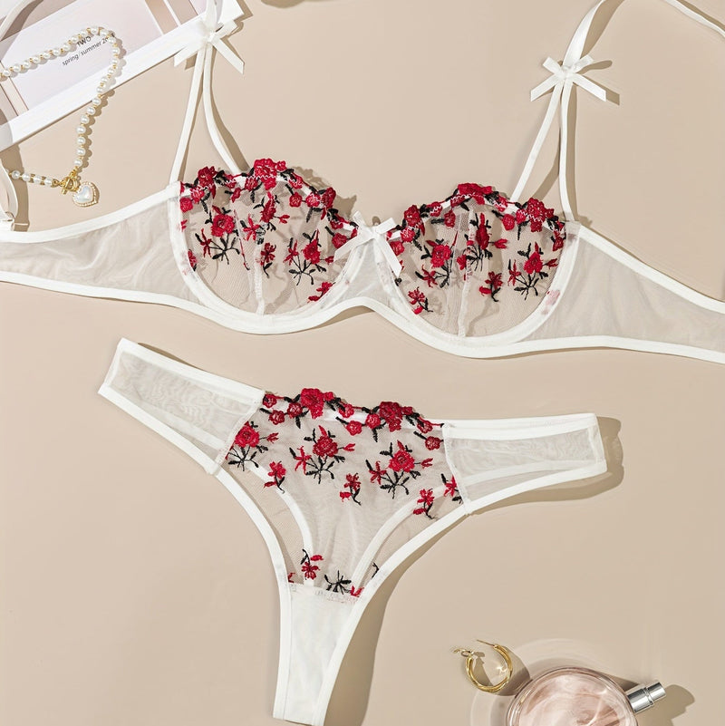 Calyra Rose Set – white red