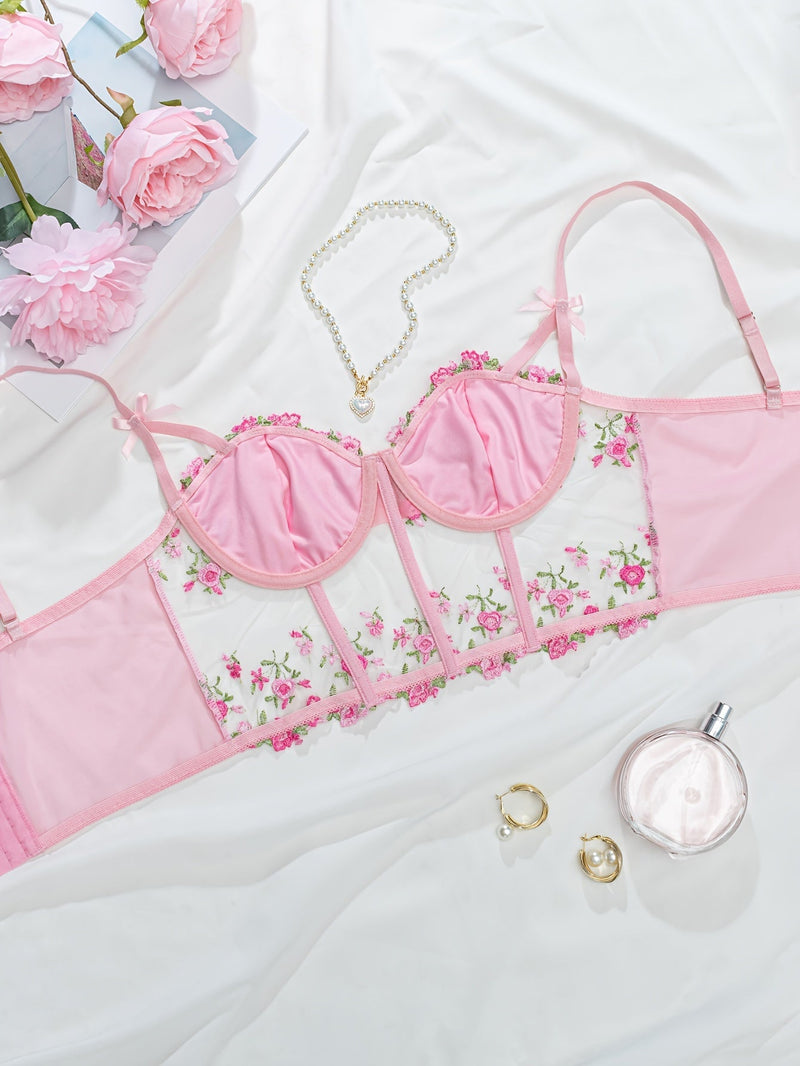 Taelira Mesh Bralette – pink