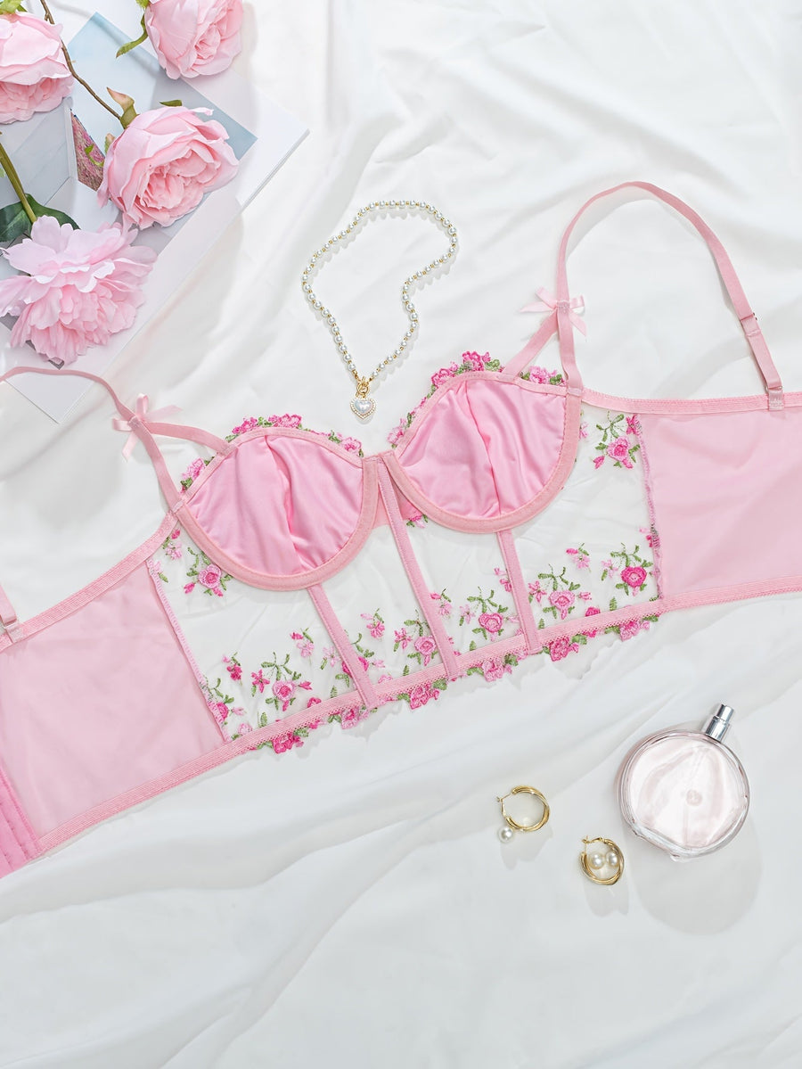 Taelira Mesh Bralette – pink
