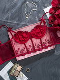 Taelira Mesh Bralette – red