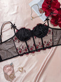 Taelira Mesh Bralette – black