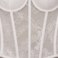 Lace-Up Corset Top - White