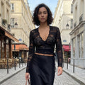Refined Lace Top - black