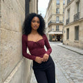 Grace Lace Top - Burgundy