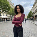 Grace Lace Top - Burgundy
