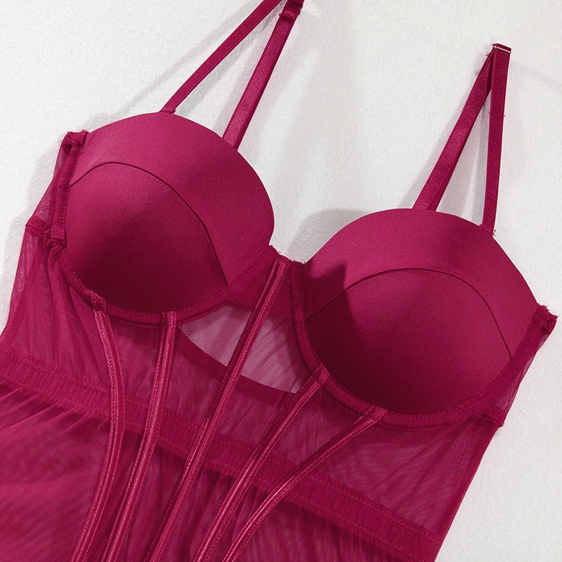 Melina Bustier Set – red