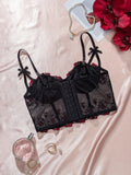 Taelira Mesh Bralette – black