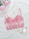 Taelira Mesh Bralette – pink