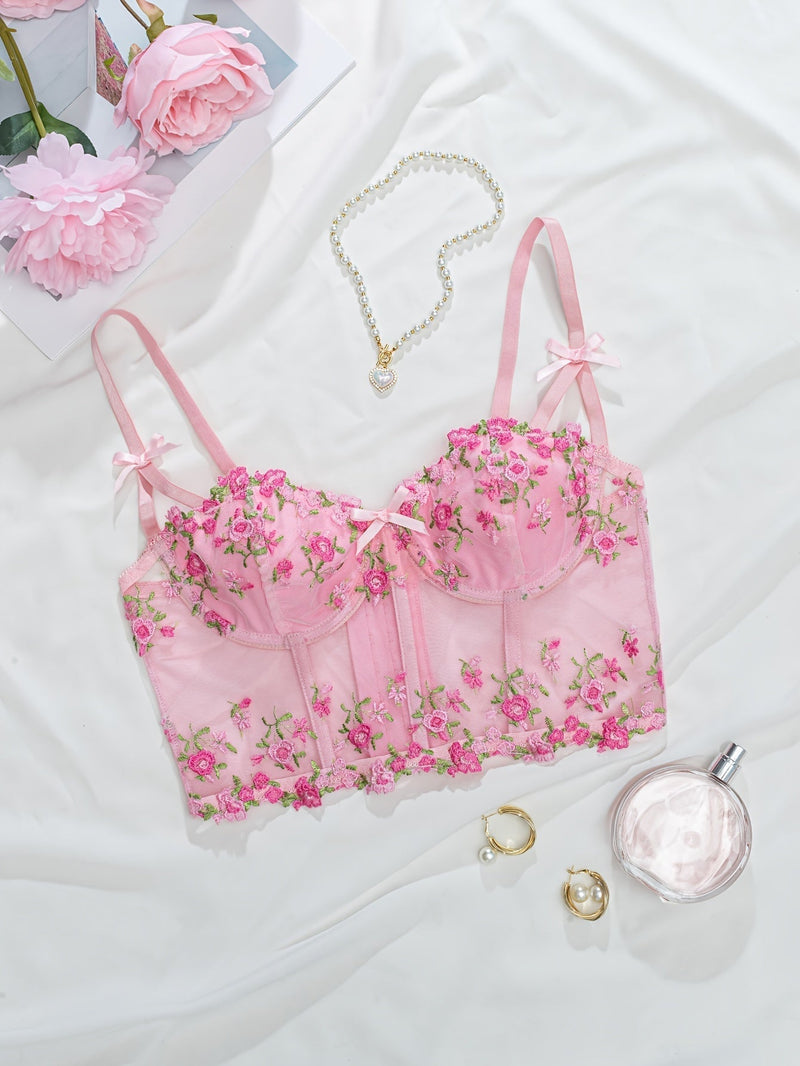 Taelira Mesh Bralette – pink