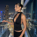 Midnight Tie Top - black