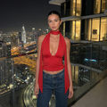 Midnight Tie Top - red