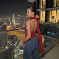 Midnight Tie Top - burgundy