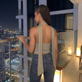 Midnight Tie Top - khaki